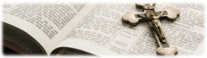 Crucifix on Bible